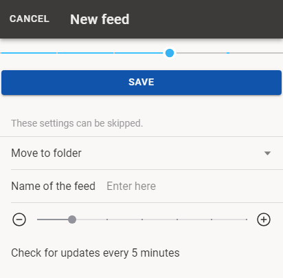 You can change these settings later.