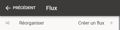 Ouvrez les paramètres de l'application et recherchez la section « Flux ».