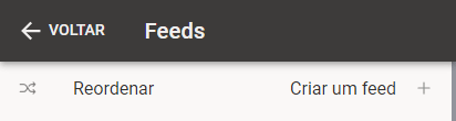 Abra as configurações do aplicativo e localize a seção "Feeds".